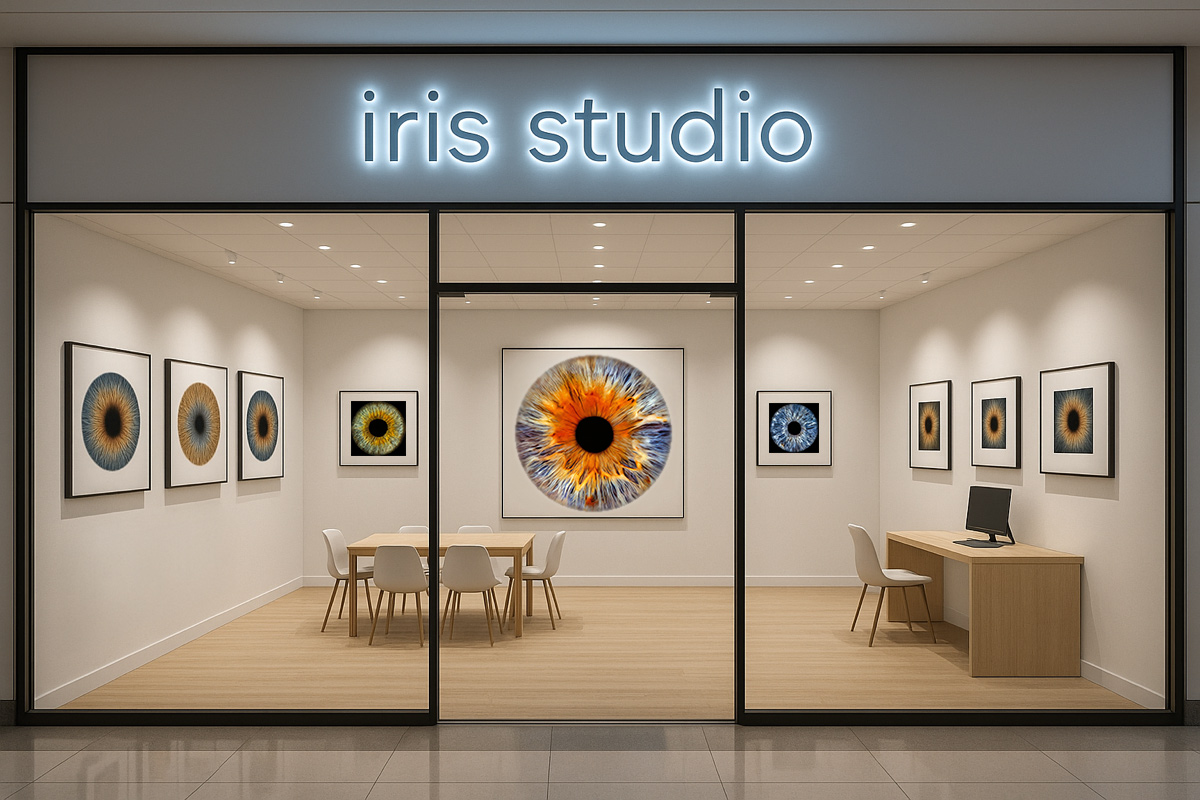 Iris Studio Mockup - Professional iris photography setup